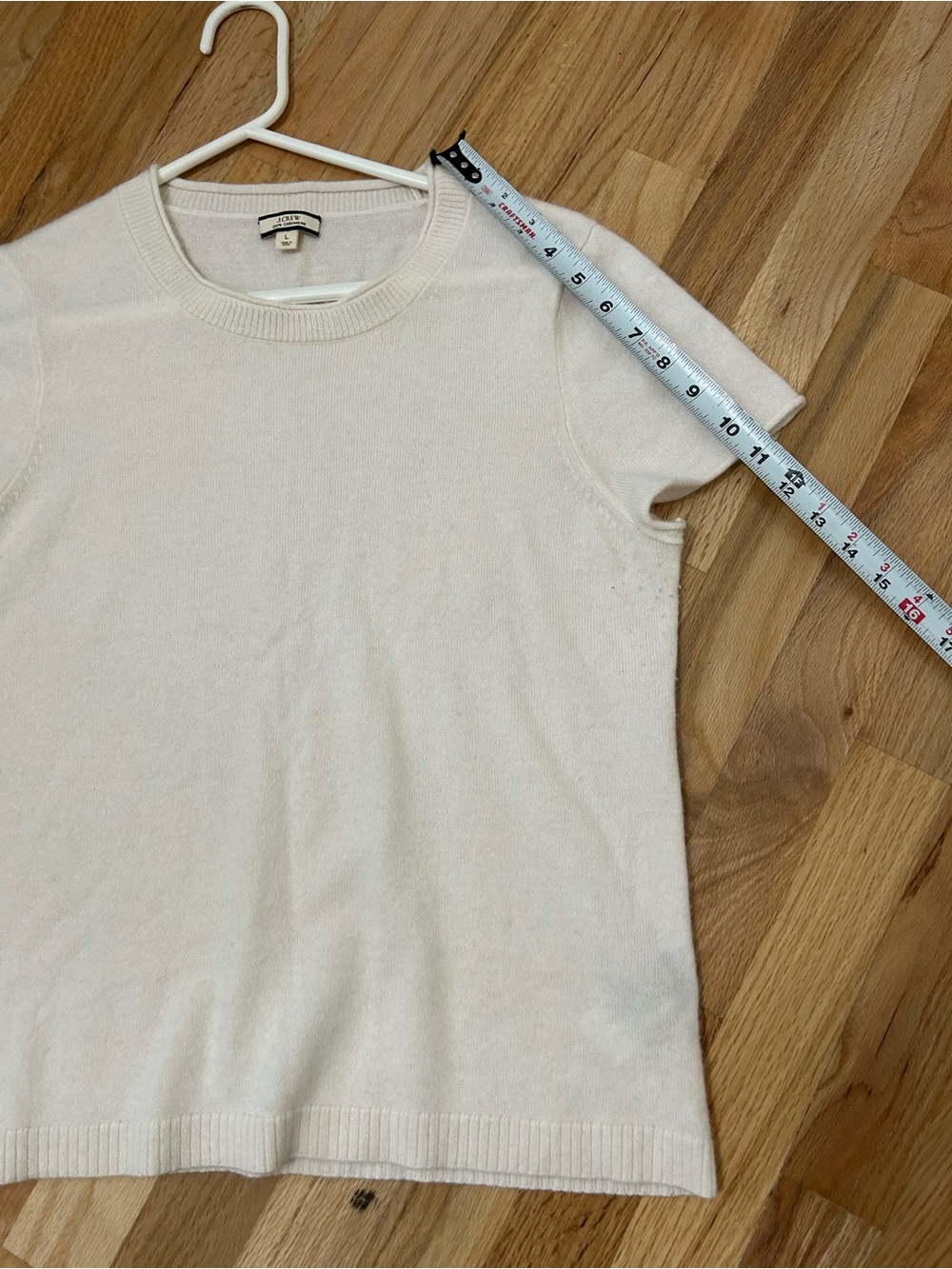 J. Crew Cream Short-Sleeve Crewneck‎ Sweater - Picture 8 of 12